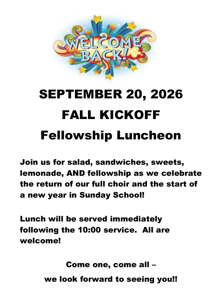 Fall Kickoff September 20