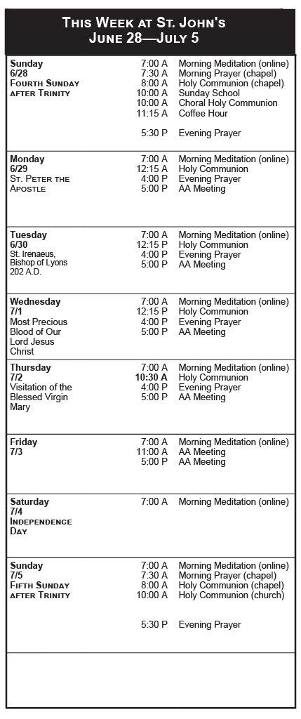June 28 to July 5 webpage