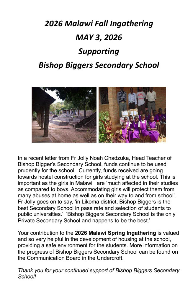 Spring 2026 Ingathering